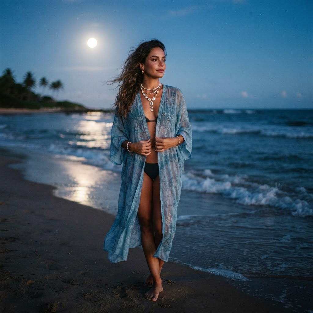 Mulher representando Câncer no verão