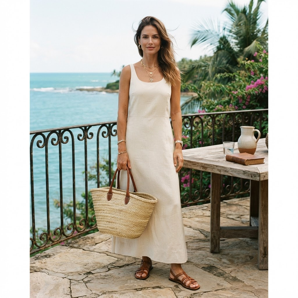 Mulher representando Capricórnio no verão