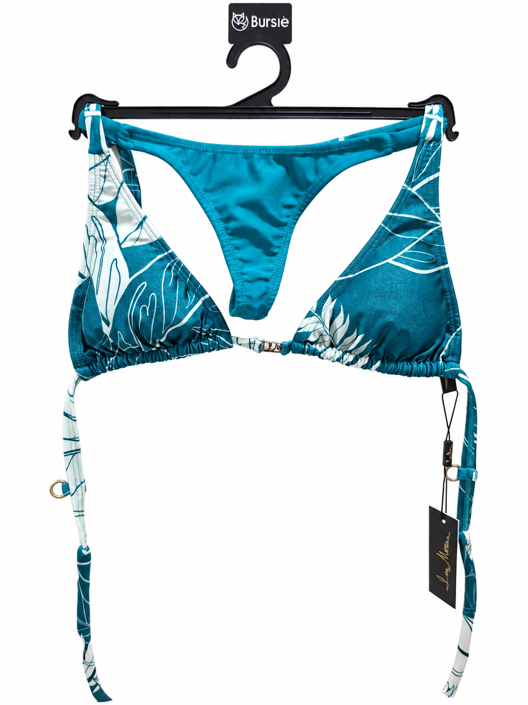 Biquíni azul estampado